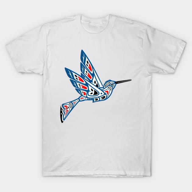 Hummingbird Pacific Northwest Native American Indian Art T-Shirt by twizzler3b